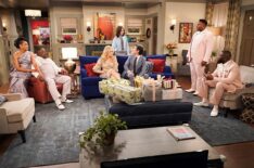 “Welcome to Goodbye” – Two joyful wedding celebrations bring loved ones together while old tensions and heartfelt confessions surface one last time. Meanwhile, tough goodbyes loom and the family looks ahead to a new chapter shaped by love, growth and change, on the series finale of THE NEIGHBORHOOD, Monday, May 11 (8:00-8:30 PM, ET/PT) on the CBS Television Network, and streaming on Paramount+ Pictured: Tichina Arnold as Tina, Cedric The Entertainer as Calvin, Beth Behrs as Gemma, Hank Greenspan as Grover, Max Greenfield as Dave, Marcel Spears as Marty and Sheaun McKinney as Malcolm.