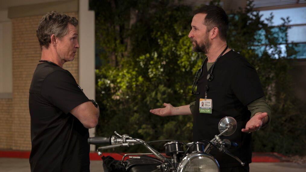 Shawn Hatosy as Abbot, Noah Wyle as Robby — 'The Pitt' Season 2 Episode 15