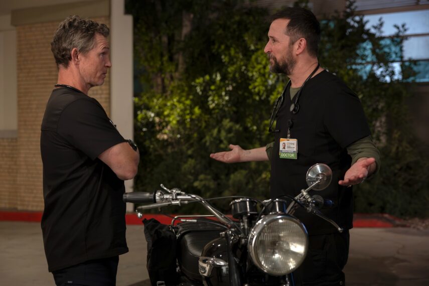 Shawn Hatosy as Abbot, Noah Wyle as Robby — 'The Pitt' Season 2 Episode 15