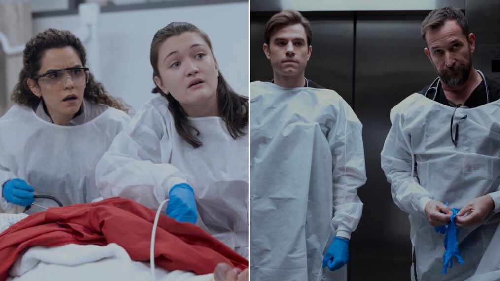 Sepideh Moafi and Isa Briones, Patrick Ball and Noah Wyle on 'The Pitt'