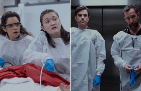 Sepideh Moafi and Isa Briones, Patrick Ball and Noah Wyle on 'The Pitt'