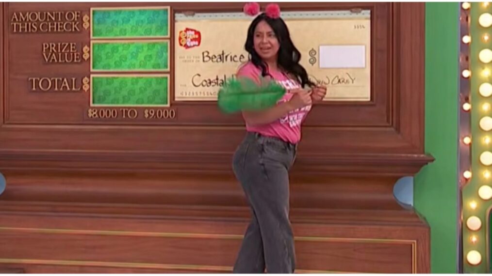 'The Price Is Right' contestant Beatric Catalan playing Check Game on April 2, 2026