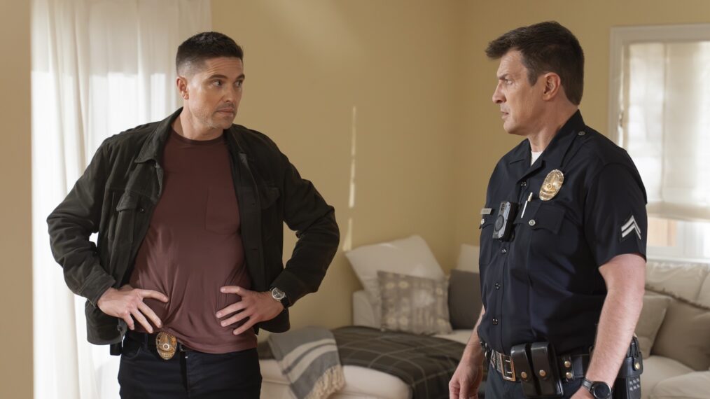 Eric Winter and Nathan Fillion — 'The Rookie' Season 8 Episode 16 