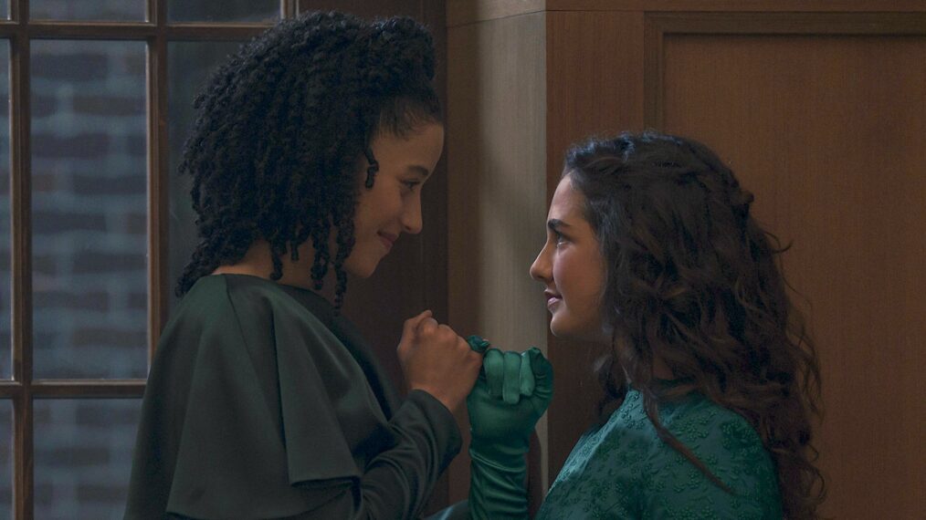 Chase Infiniti and Mattea Conforti in 'The Testaments' Season 1 Episode 5, 'The Ball'