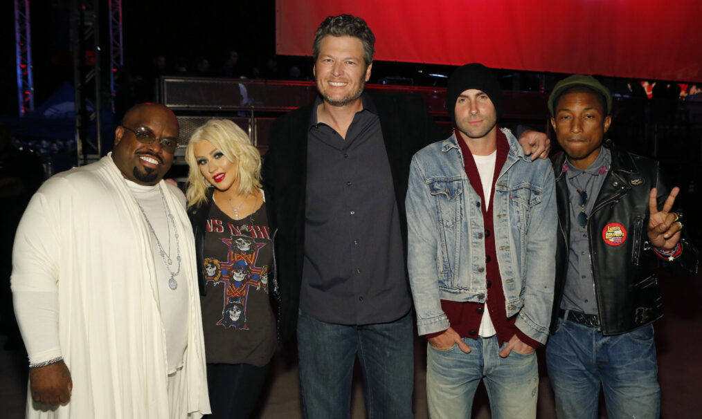 CeeLo Green, Christina Aguilera, Blake Shelton, Adam Levine, Pharrell Williams for 'The Voice' - Season 8 Coaches