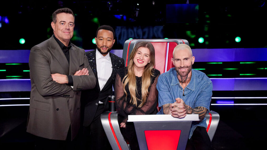 Carson Daly, John Legend, Adam Levin, Kelly Clarkson