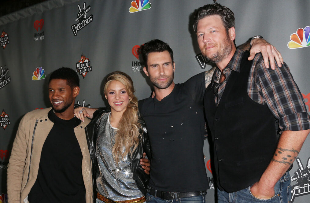 Usher, Shakira, Adam Levine, and Blake Shelton for 'The Voice' in 2013