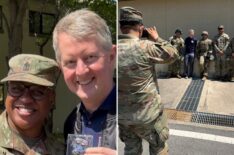 Ken Jennings with military members on his USO Tour 2026
