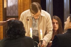 AMERICAN HORROR STORY: HOTEL, l-r: Lily Rabe, Seth Gabel, Harry Hains, Evan Peters, Anthony Ruivivar in 'Devil's Night' (Season 5, Episode 4, aired October 28, 2015). ph: Suzanne Tenner/©FX/courtesy Everett Collection