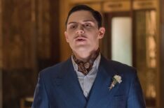 AMERICAN HORROR STORY: HOTEL, l-r: Denis O'Hare, Evan Peters in 'Be Our Guest' (Season 5, Episode 12, aired January 13, 2016). ph: Prashant Gupta/©FX Networks/courtesy Everett Collection