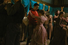 Lachlan Quarmby and Roan Curtis as Alexander and Olivia in 'Hope Valley: 1874'
