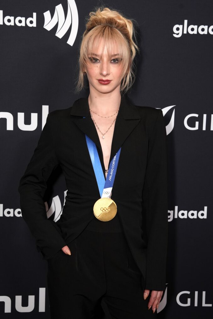 Amber Glenn attends the 37th Annual GLAAD Media Awards at The Beverly Hilton on March 05, 2026 in Beverly Hills, California.
