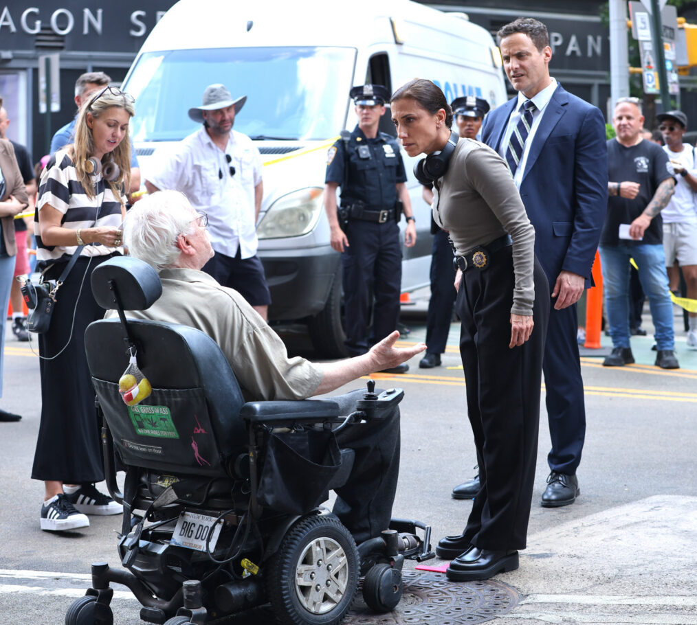 NEW YORK, NY - MAY 20: Brian Cox, Kadia Saraf and Dominic Fumusa are seen on the set of "Dexter: Resurrection" in Downtown, Manhattan on May 20, 2026 in New York City. (Photo by Jose Perez/Bauer-Griffin/GC Images)