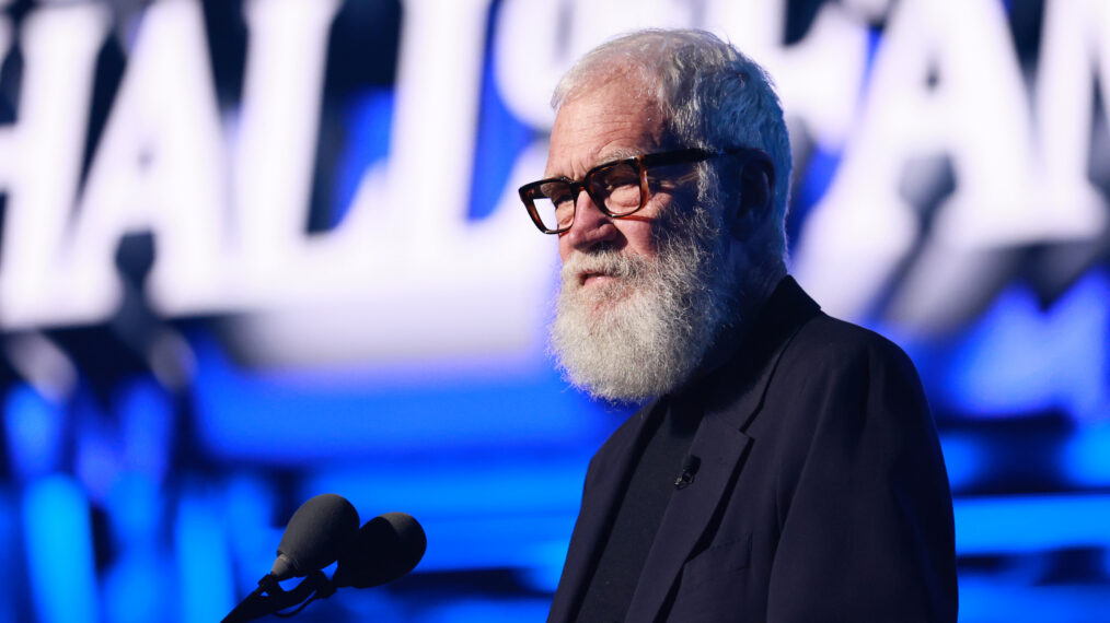 LOS ANGELES, CALIFORNIA - NOVEMBER 08: David Letterman speaks onstage during the 2025 Rock & Roll Hall Of Fame Induction Ceremony - Inside at Peacock Theater on November 08, 2025 in Los Angeles, California. (Photo by Theo Wargo/Getty Images for RRHOF)