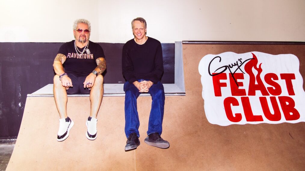 Guy Fieri and Tony Hawk, 'Guy's Feat Club,' Food Network YouTube series, premieres June 11, 2026.