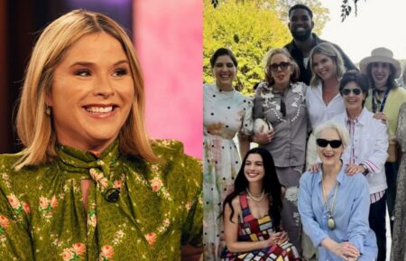 Jenna Bush Hager on the November 5, 2025, episode of 'The Kelly Clarkson Show'; Jenna Bush Hager and the cast of 'The Devil Wears Prada 2,' Instagram, May 19, 2026.