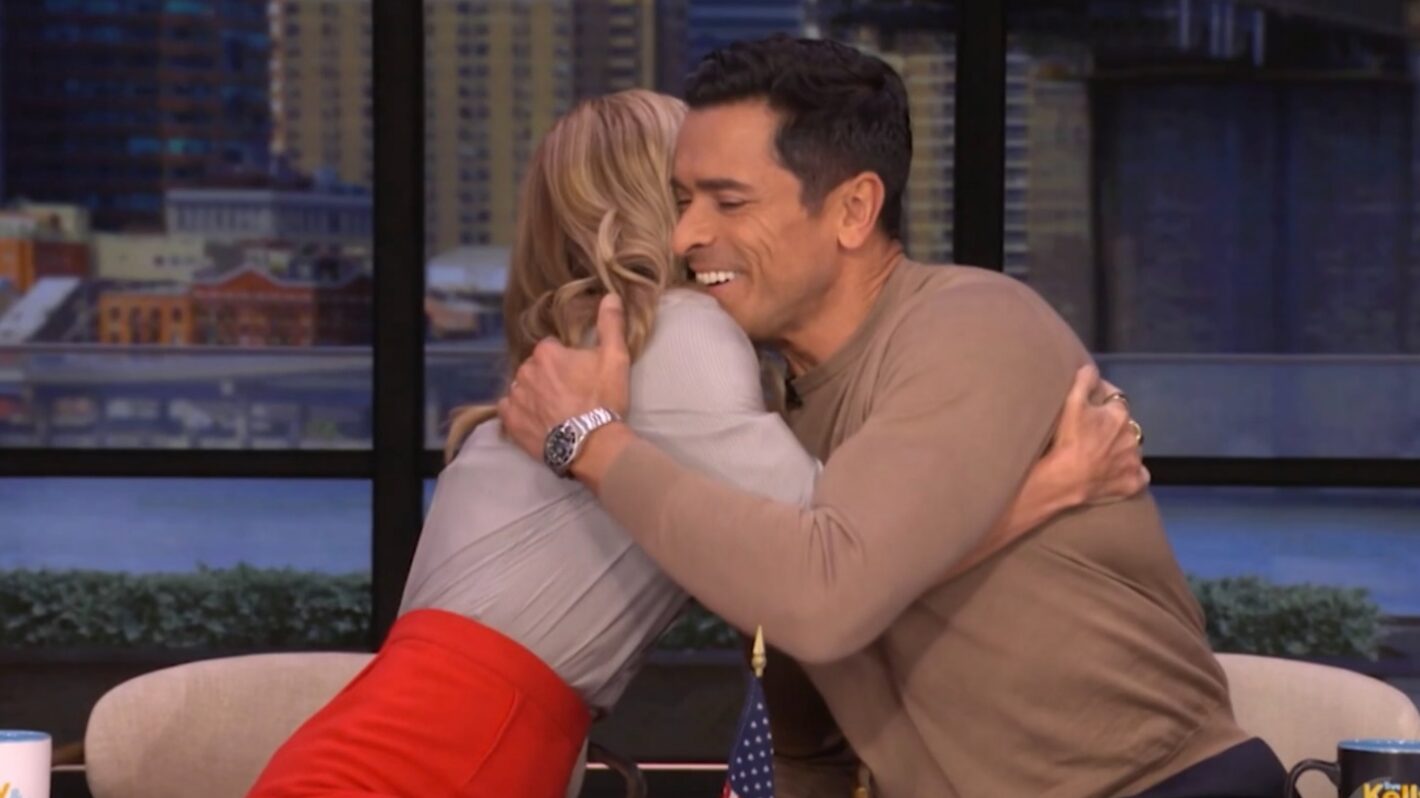 Kelly Ripa and Mark Consuelos on the May 1, 2026, episode of 'Live With Kelly and Mark.'