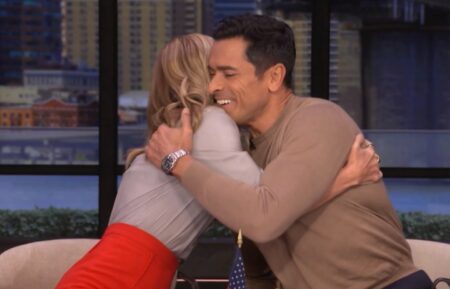 Kelly Ripa and Mark Consuelos on the May 1, 2026, episode of 'Live With Kelly and Mark.'