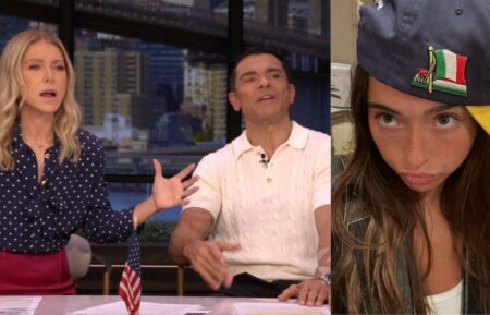 Kelly Ripa and Mark Consuelos on the May 6, 2026, episode of 'Live With Kelly and Mark'; Lola Consuelos, Instagram, May 5, 2026.