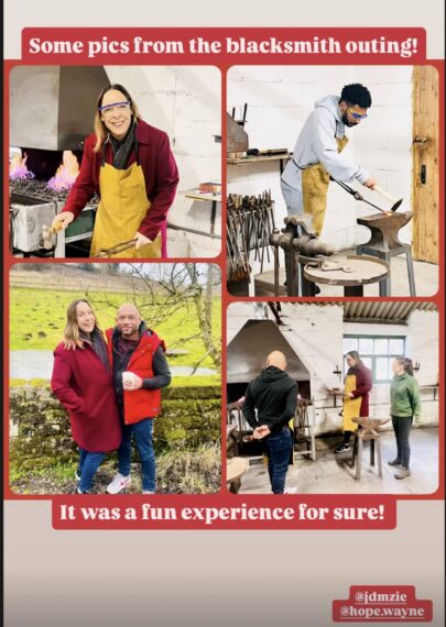 Kimberly, Wayne, and Jamal Blacksmithing on '90 Day: The Single Life'