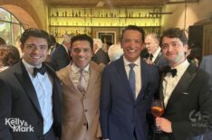 Michael Consuelos, Mark Consuelos, Mike Consuelos, and Alec Consuelos, photo aired on the May 18, 2026, episode of 'Live With Kelly and Mark.'