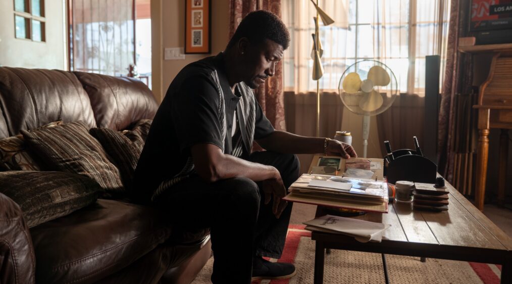 Nemesis. Moe Irvin as Amos Stiles in episode 105 of Nemesis. Cr. Saeed Adyani/Netflix © 2026