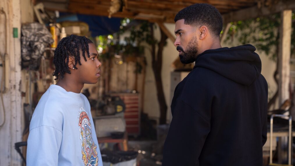 Nemesis. (L to R) Cedric Joe as Noah Stiles, Matthew Law as Isiah Stiles in episode 108 of Nemesis. Cr. Saeed Adyani/Netflix © 2026