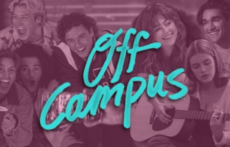 Antonio Cipriano, Stephen Kayln, Jaylen Thomas Brooks, Belmont Cameli, Mika Abdalla Josh Heuston, and Ella Bright in Off Campus