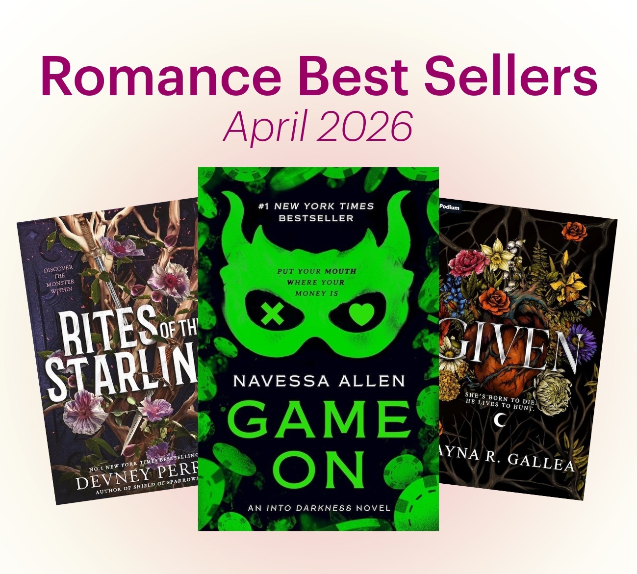 Romance Best Sellers of April 2026