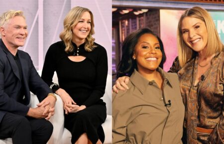 Sam Champion and Lara Spencer on the January 8, 2026, episode of ABC's 'Good Morning America'; Sheinelle Jones and Jenna Bush Hager on the March 10, 2026, episode of NBC's 'The Kelly Clarkson Show.'