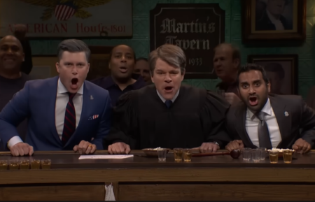 'SNL' Colin Jost, Matt Damon, Aziz Ansari