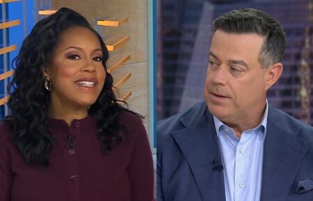 Sheinelle Jones on the February 9, 2026, episode of NBC's 'Today'; Carson Daly on the May 18, 2026, episode of NBC's 'Today With Jenna & Sheinelle.'