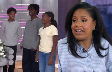 Sheinelle Jones with kids Uche, Kayin, and Clara, 'Today With Jenna & Sheinelle,' April 14, 2026; Sheinelle Jones on the May 14, 2026, episode of NBC's 'Today With Jenna & Sheinelle.'