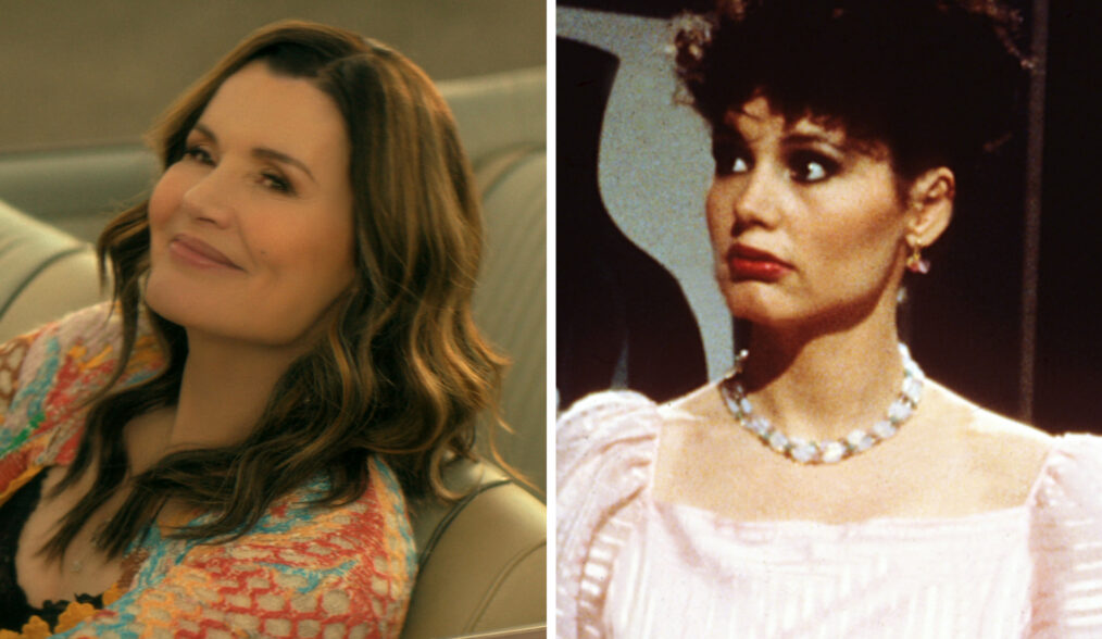 The Boroughs. Geena Davis as Renee in The Boroughs. Cr. Courtesy of Netflix © 2026; TOOTSIE, l-r: Geena Davis, George Gaynes, 1982, ©Columbia Pictures/courtesy Everett Collection
