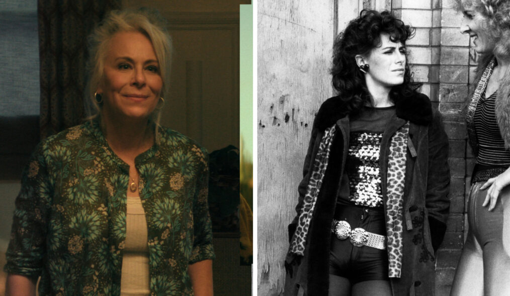 Jane Kaczmarek as Lilly Cooper in The Boroughs. Cr. Courtesy of Netflix © 2026; HILL STREET BLUES, from left: Jane Kaczmarek, Betty Thomas, 'Grace Under Pressure', season 4, ep. 14, aired 2/2/1984, 1981-87. ©NBC/Courtesy Everett Collection