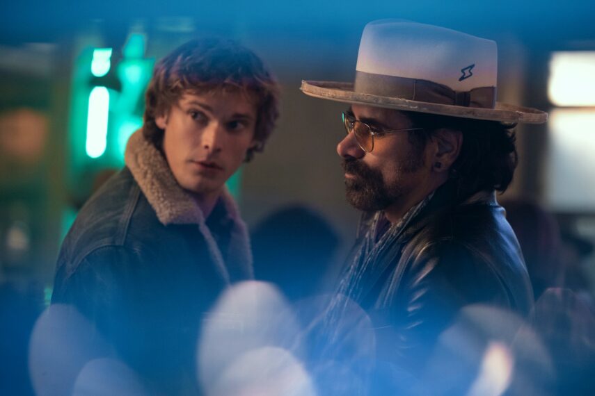 The Hunting Wives. (L to R) George Ferrier as Brad, John Stamos as Chase Brylan in episode 204 of The Hunting Wives. Cr. Dana Hawley/Netflix © 2026
