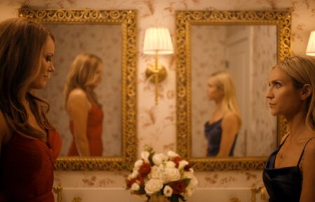 The Hunting Wives. (L to R) Malin Akerman as Margo, Brittany Snow as Sophie in episode 202 of The Hunting Wives. Cr. Courtesy of Netflix © 2026