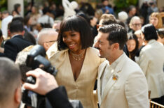 Venus Williams and Andrea Preti attend the press conference for the 2026 Met Gala celebrating 'Costume Art' at the Metropolitan Museum of Art on May 04, 2026 in New York City.