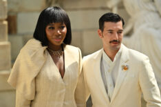 Venus Williams and Andrea Preti attend the press conference for the 2026 Met Gala celebrating 'Costume Art' at the Metropolitan Museum of Art on May 04, 2026 in New York City.