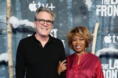 Roderick Spencer and Alfre Woodard attend Apple TV+'s 'The Last Frontier' World Premiere at Regal Union Square on October 07, 2025 in New York City.