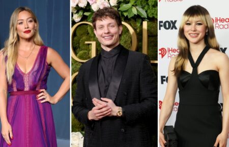 (from left) Hilary Duff, Matt Rife, and Alysa Liu, on red carpets