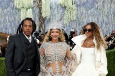 NEW YORK, NEW YORK - MAY 04: (L-R) Jay-Z, Beyoncé and Blue Ivy Carter attend the 2026 Met Gala celebrating 'Costume Art' at the Metropolitan Museum of Art on May 04, 2026 in New York City.