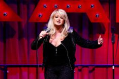 MUNICH, GERMANY - OCTOBER 09: Bonnie Tyler performs on stage during the Grand opening of KARE Kraftwerk store on October 9, 2014 in Munich, Germany