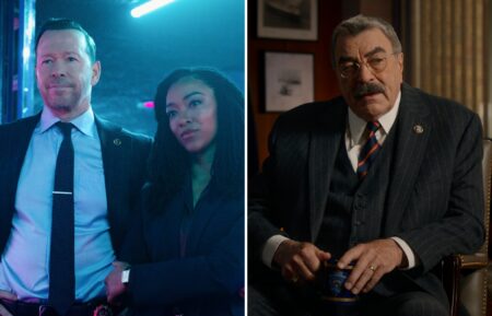 Donnie Wahlberg and Sonequa Martin-Green in 'Boston Blue' Season 1; Tom Selleck in 'Blue Bloods' Season 14