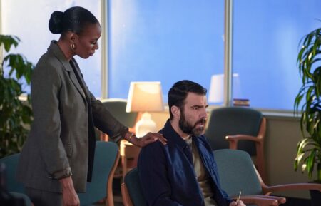 Tamberla Perry as Dr. Carol Pierce, Zachary Quinto as Dr. Oliver Wolf — 'Brilliant Minds' Season 2 Episode 15