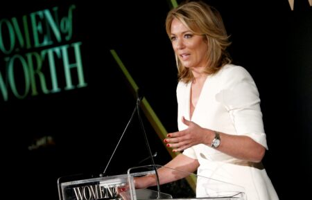 NEW YORK, NY - NOVEMBER 16: CNN Anchor Brooke Baldwin speaks onstage at the L'Oreal Paris Women of Worth Celebration 2016 Arrivals on November 16, 2016 in New York City.