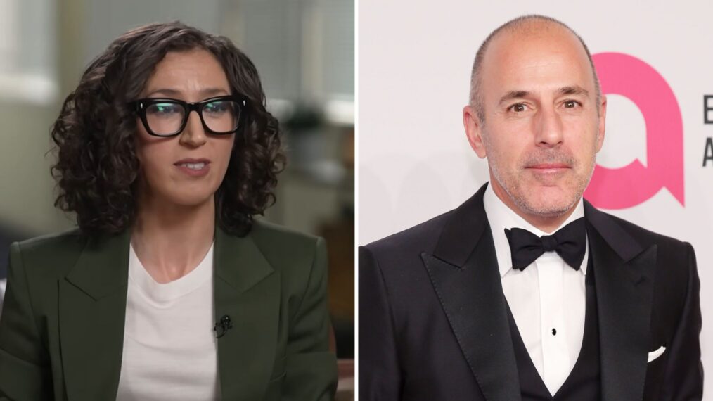 Brooke Nevils in a CNN interview, Matt Lauer at the Elton John AIDS Foundation's 14th Annual An Enduring Vision Benefit at Cipriani Wall Street on November 2, 2015, in New York City