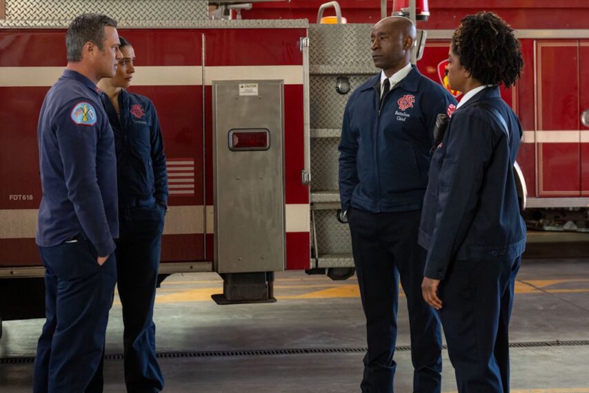 Taylor Kinney as Severide, Miranda Rae Mayo as Stella Kidd, Rob Morgan as Hopkins, Ashley Bryant as Hargrave — 'Chicago Fire' Season 14 Episode 19 "Exit Point"