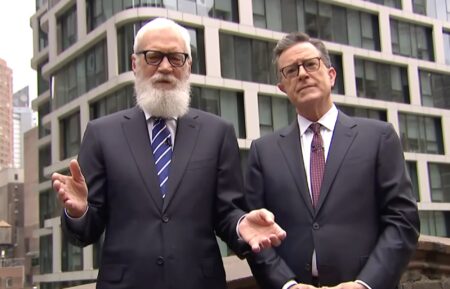 David Letterman and Stephen Colbert