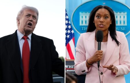 Donald Trump and Rachel Scott